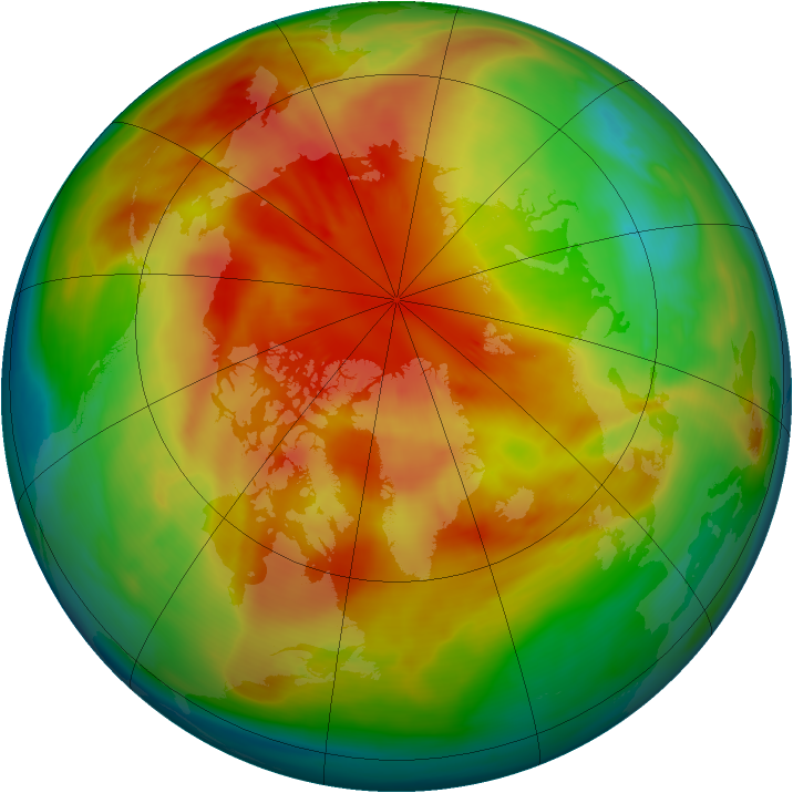 Arctic ozone map for 12 March 2008